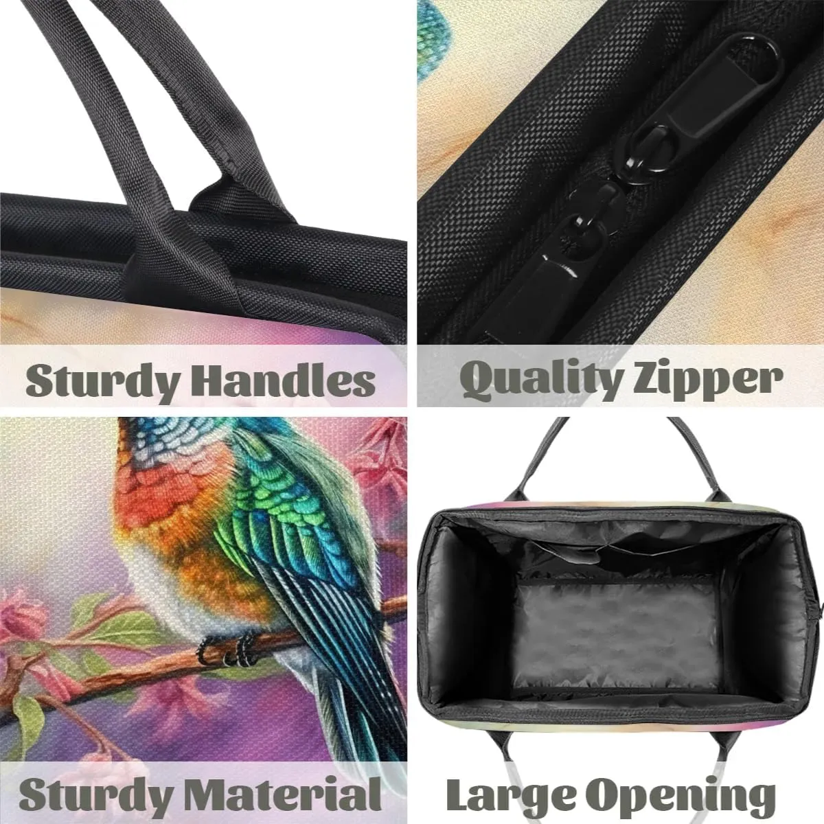 Travel Duffel Bag for Women, Watercolor Hummingbird Weekender Overnight Bag Carry on Beach Swim Bags Dance Bag Airlines Approved Personal Item Travel Bag for Yoga, Sports, Hospital
