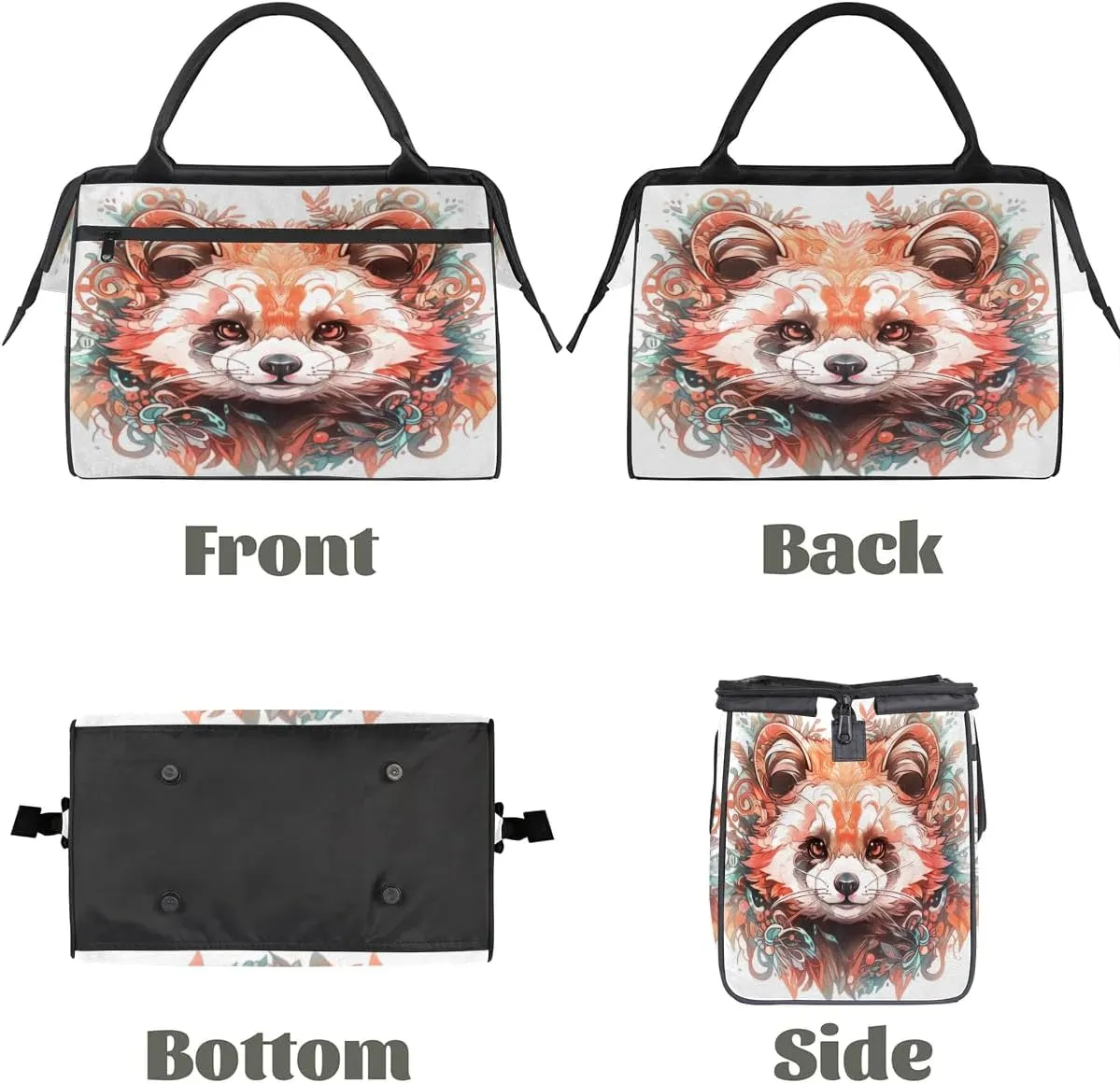 Travel Duffel Bag for Women, Watercolor Raccoon Weekender Overnight Bag Carry on Beach Swim Bags Dance Bag Airlines Approved Personal Item Travel Bag for Yoga, Sports, Hospital
