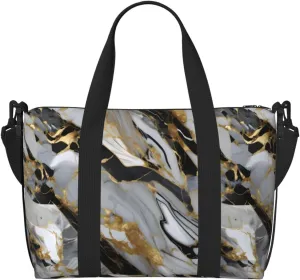 Travel Duffle Bag Weekender Bag Carry On Tote Bag Sport Gym Bag for Women Men luxury Marble pattern Print