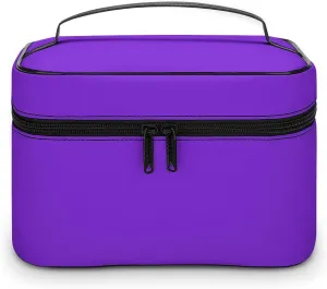 Travel Makeup Bag, Bright Purple Cosmetic Bags for Women Large Capacity Waterproof Toiletry Bag Make up Organizer