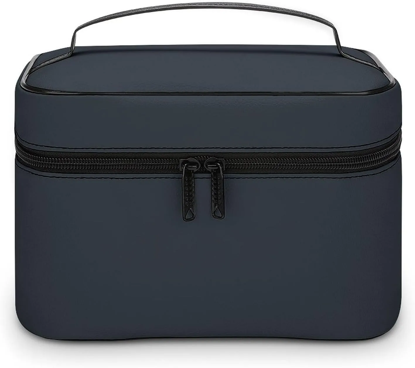Travel Makeup Bag, Elegant Dark gray Trendy Minimalist Cosmetic Bags for Women Large Capacity Waterproof Toiletry Bag Make up Organizer