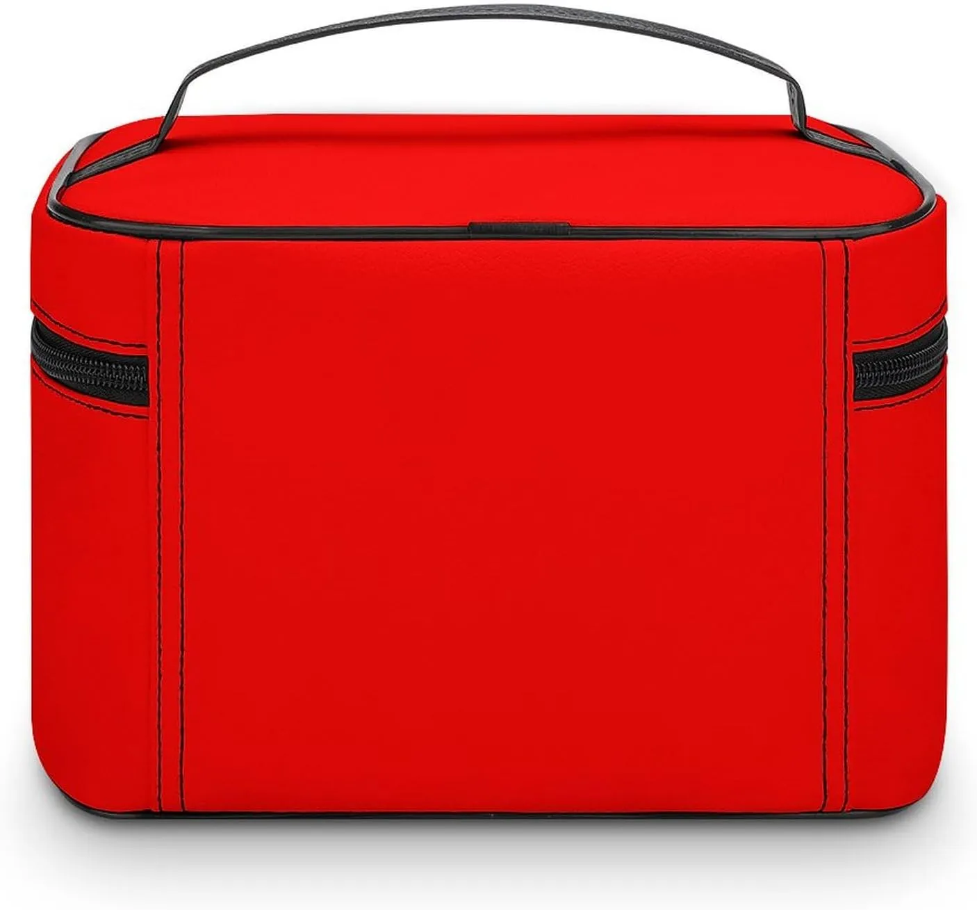 Travel Makeup Bag, Plain Bright Red Background Cosmetic Bags for Women Large Capacity Waterproof Toiletry Bag Make up Organizer