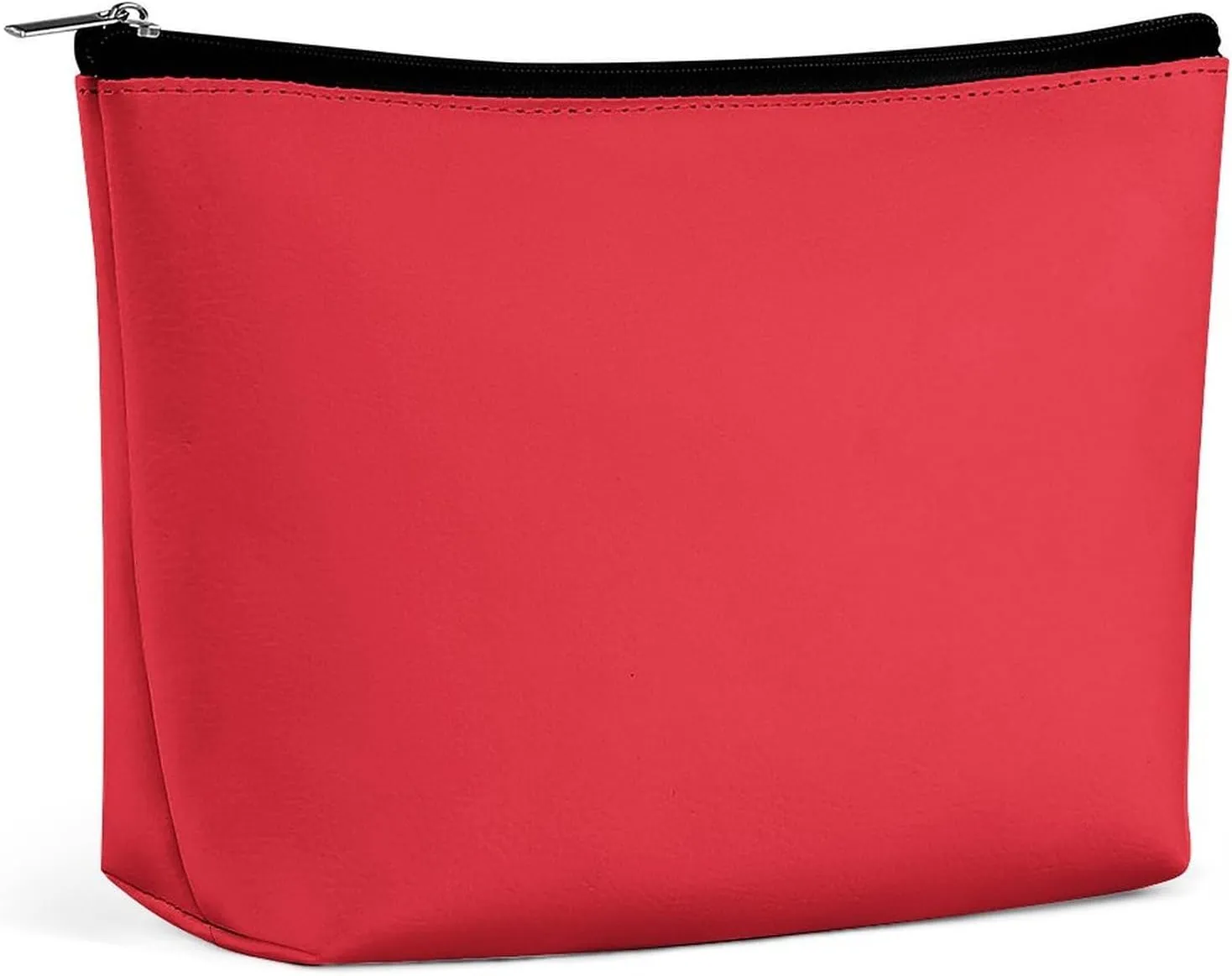Travel Makeup Bag, Solid Bright Red Cosmetic Bags for Women Large Capacity Waterproof Toiletry Pouch Make up Organizer