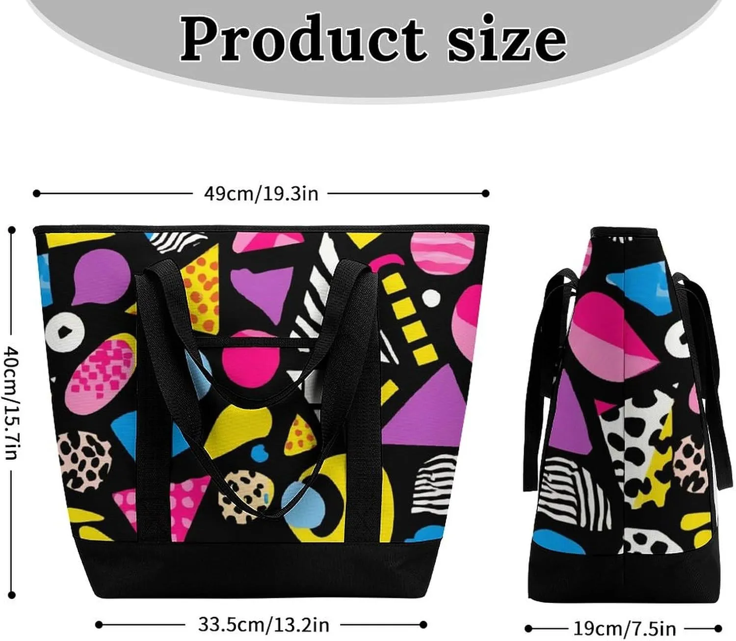 Trendy Commuter Tote Bag Large Insulated Shopping Bag For Travel