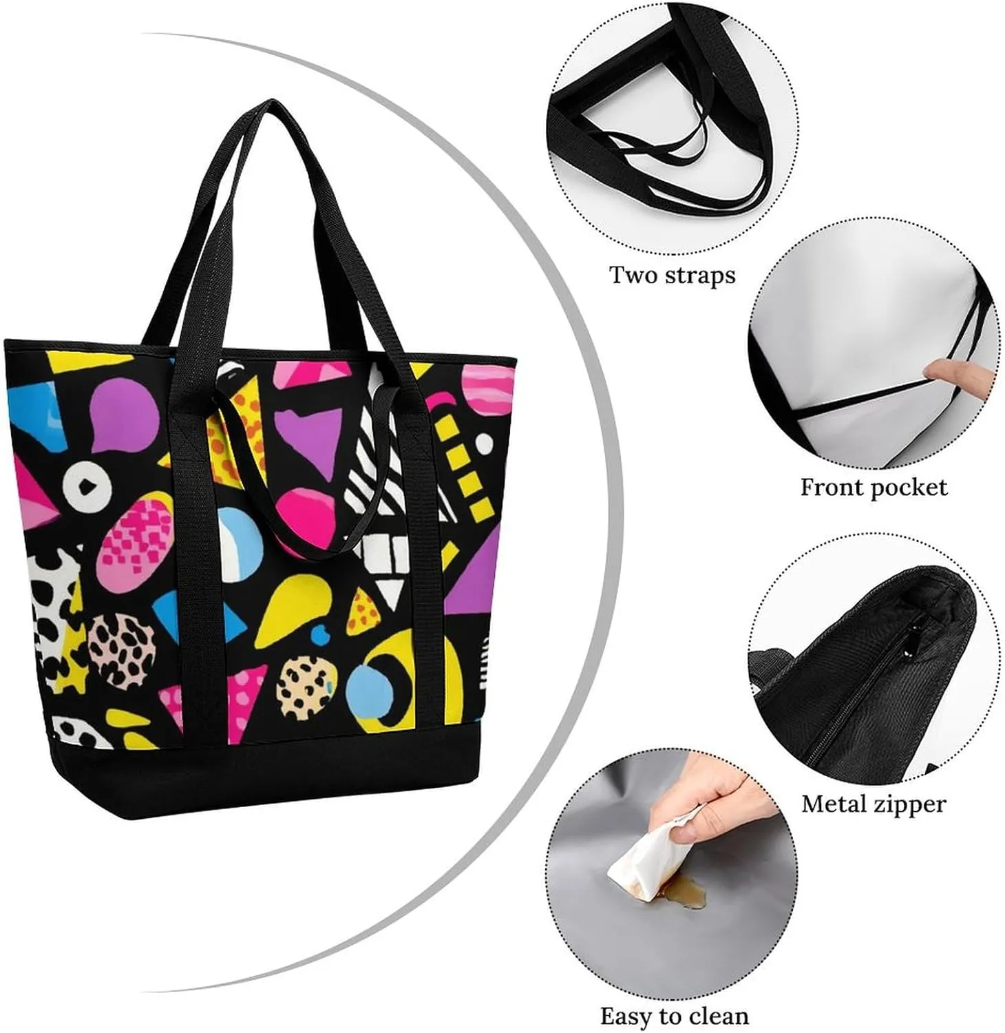 Trendy Commuter Tote Bag Large Insulated Shopping Bag For Travel
