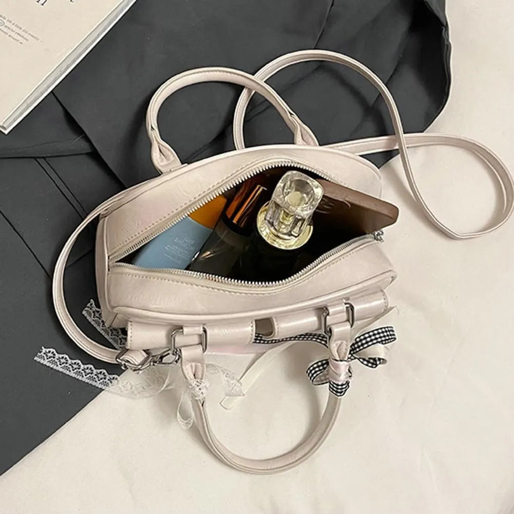Trendy Shoulder Bag Hobo Purse For Women Vegan Leather Handbag with Bow-tie Womens Spring Versatile Satchel Purse Travel 2025