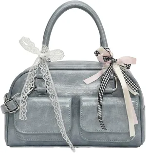 Trendy Shoulder Bag Hobo Purse For Women Vegan Leather Handbag with Bow-tie Womens Spring Versatile Satchel Purse Travel 2025