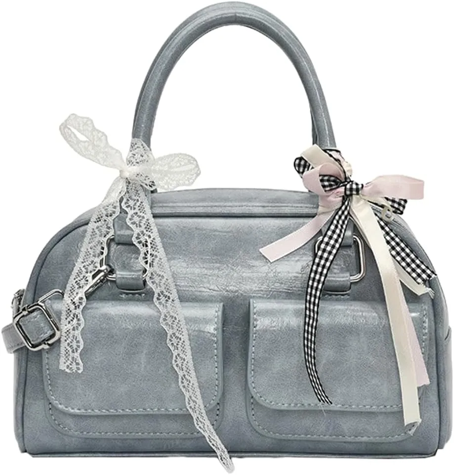 Trendy Shoulder Bag Hobo Purse For Women Vegan Leather Handbag with Bow-tie Womens Spring Versatile Satchel Purse Travel 2025