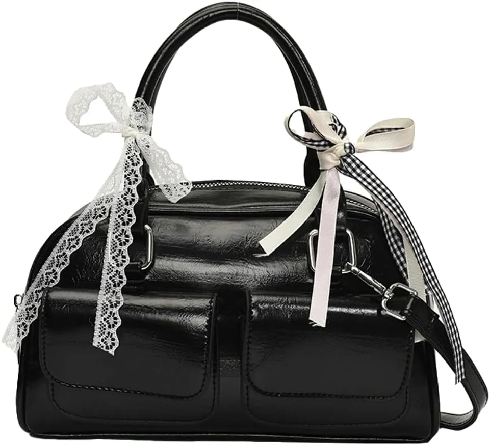 Trendy Shoulder Bag Hobo Purse For Women Vegan Leather Handbag with Bow-tie Womens Spring Versatile Satchel Purse Travel 2025