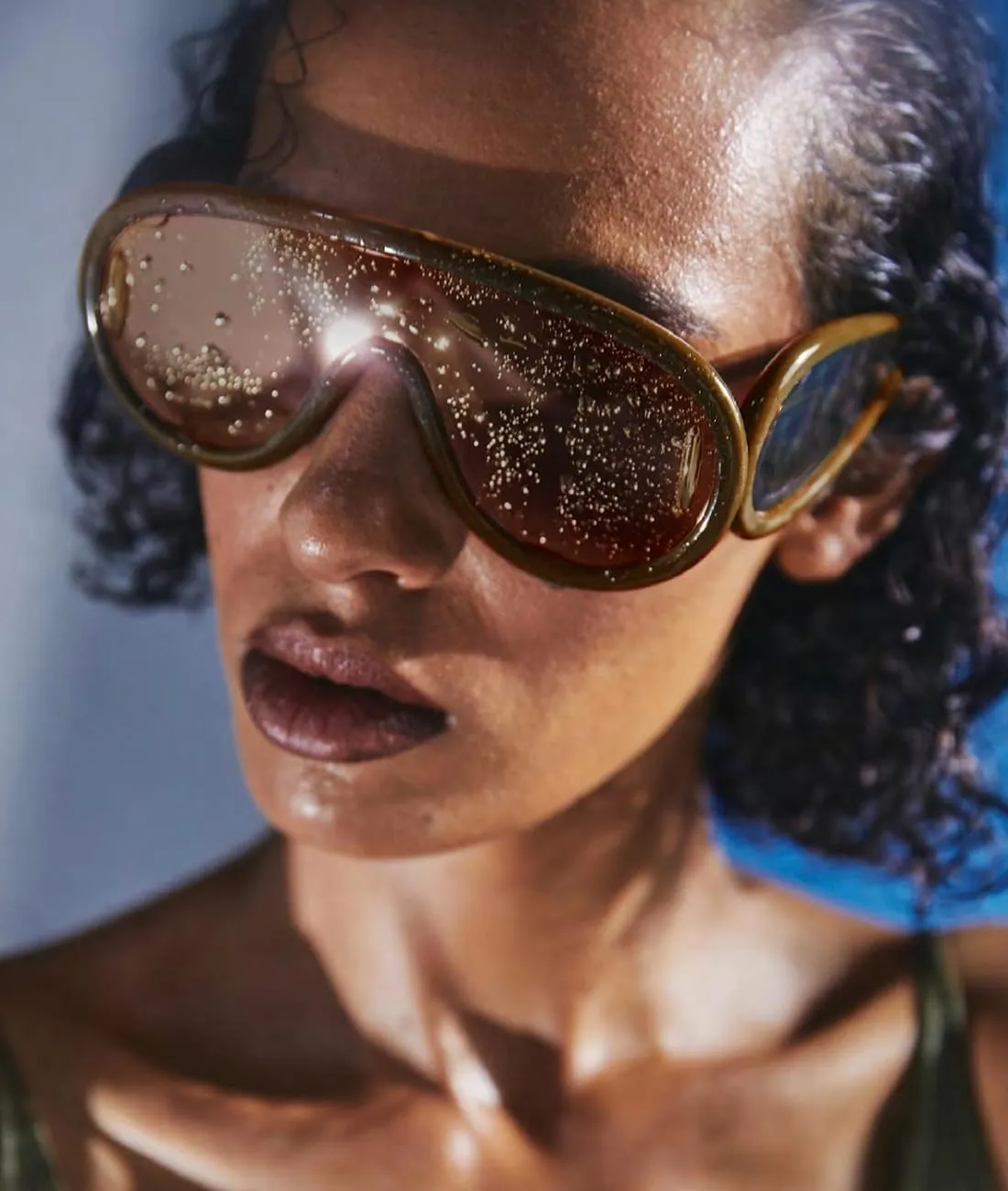 Trendy Wave Mask Sunglasses for Women Men Oversized Shield Sun Glasses Fashion Designer Style