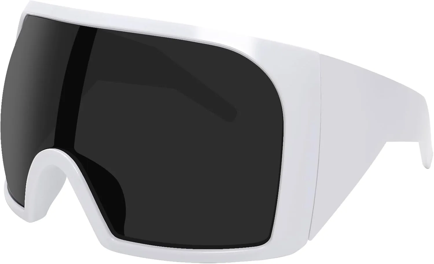 TYA Oversized Wrap Around Sunglasses for Women Men, Futuristic Rave Curved Lens Shades, Fashion Trendy Shield Sun Glasses
