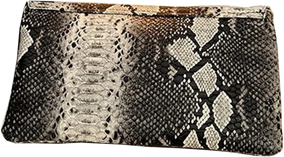 U Scinan Fashion Women Snakeskin Envelope Clutch Bag Ladies Retro Evening Party Prom Chain Handbag Purse Mother's Day Gift