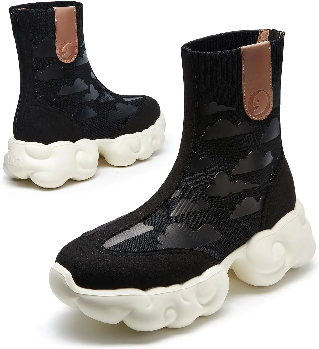 UIN Women's Platform Fashion Boots Comfortable Chunky Art Travel Shoes Cloud Series
