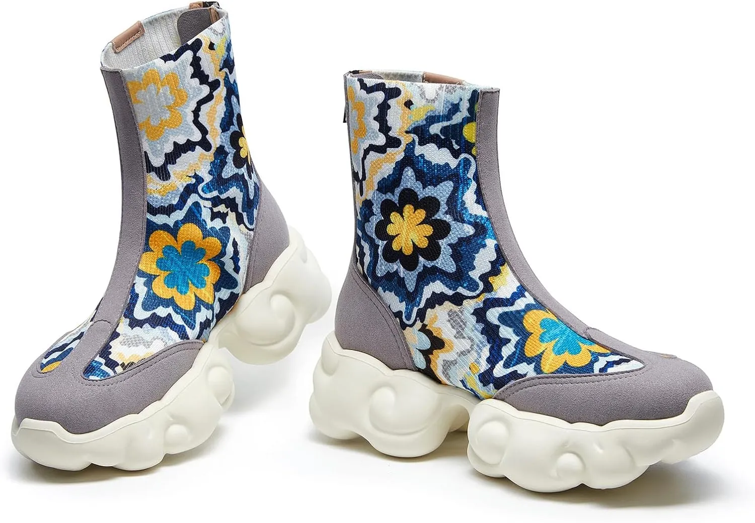 UIN Women's Platform Fashion Boots Comfortable Chunky Art Travel Shoes Cloud Series