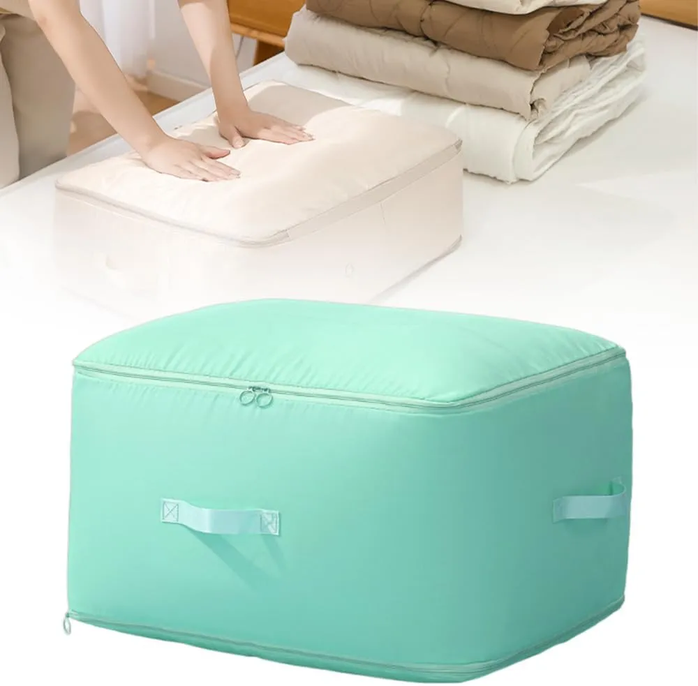 Ultra Space Saving Self Compression Organizer, 2025 New Space Saver Quilt Compression Storage Bag, Portable Space Saver Storage Packing Bags for Comforters, Blankets, Bedding (Blue, XL - 54*42*50 cm)