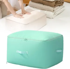 Ultra Space Saving Self Compression Organizer, 2025 New Space Saver Quilt Compression Storage Bag, Portable Space Saver Storage Packing Bags for Comforters, Blankets, Bedding (Blue, XL - 54*42*50 cm)