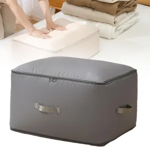 Ultra Space Saving Self Compression Organizer, 2025 New Space Saver Quilt Compression Storage Bag, Portable Space Saver Storage Packing Bags for Comforters, Blankets, Bedding (Grey, XL - 54*42*50 cm)