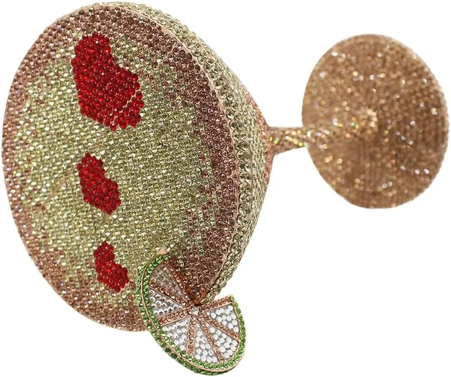 UMREN Cocktail Goblet Rhinestone Clutch for Women Unique Crystal Evening Bag Diamond Purse Wedding Party Prom Handbag