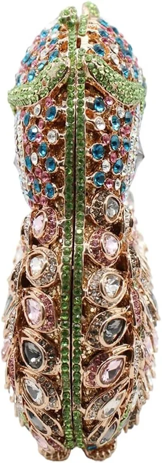 UMREN Cute Owl Clutch Women Crystal Evening Bags Luxury Handbag Rhinestone Wedding Party Purse