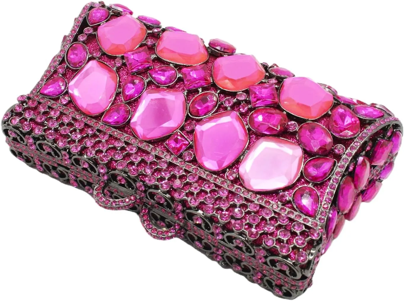 UMREN Luxury Women Crystal Purse Rhinestone Evening Clutch Bag Sparly Diamonds Handbag Wedding Bridal Shoulder Purse Bag