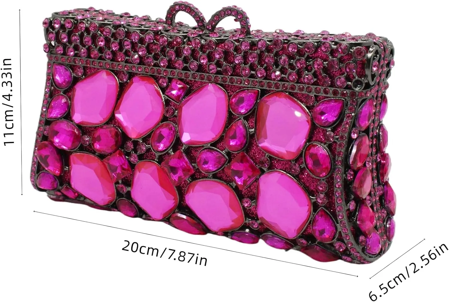 UMREN Luxury Women Crystal Purse Rhinestone Evening Clutch Bag Sparly Diamonds Handbag Wedding Bridal Shoulder Purse Bag