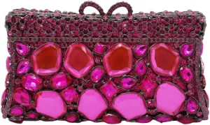 UMREN Luxury Women Crystal Purse Rhinestone Evening Clutch Bag Sparly Diamonds Handbag Wedding Bridal Shoulder Purse Bag
