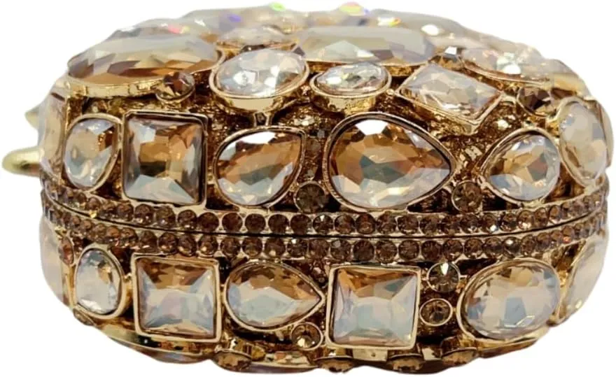 UMREN Luxury Women Crystal Purse Rhinestone Evening Clutch Bag Sparly Diamonds Handbag Wedding Bridal Shoulder Purse Bag