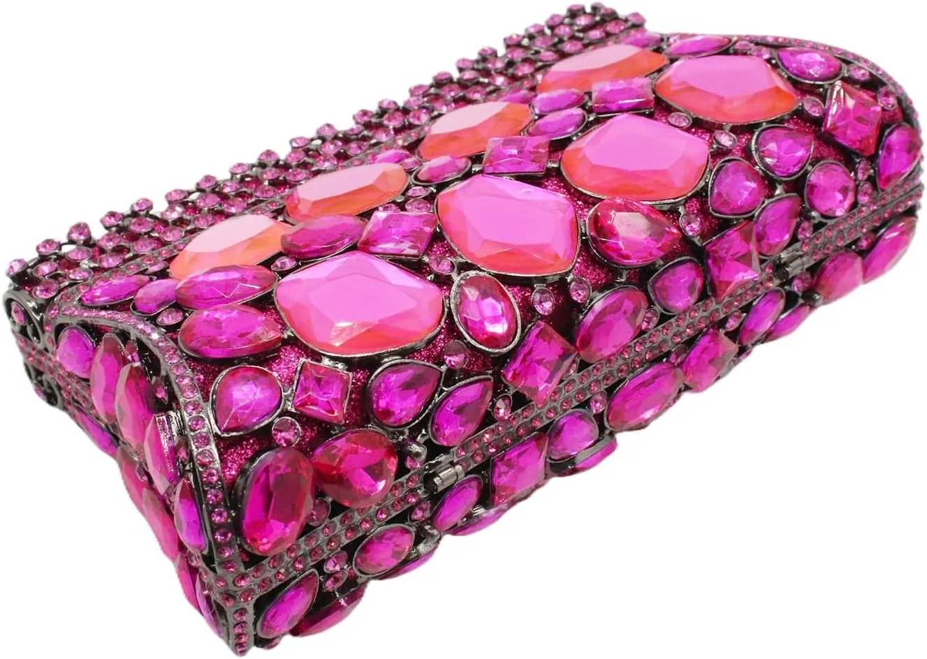 UMREN Luxury Women Crystal Purse Rhinestone Evening Clutch Bag Sparly Diamonds Handbag Wedding Bridal Shoulder Purse Bag