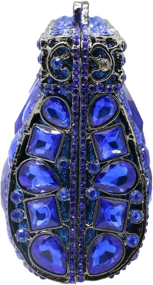 UMREN Luxury Women Crystal Purse Rhinestone Evening Clutch Bag Sparly Diamonds Handbag Wedding Bridal Shoulder Purse Bag