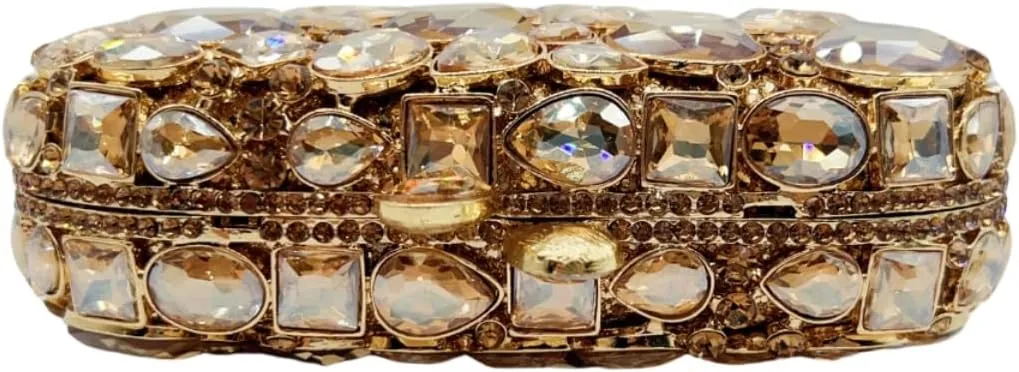 UMREN Luxury Women Crystal Purse Rhinestone Evening Clutch Bag Sparly Diamonds Handbag Wedding Bridal Shoulder Purse Bag