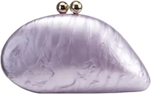 UMREN Seashell Chain Shoulder Bag for Women Acrylic Evening Clutch Bag Glitter Marble Purse Handbag for Wedding Party Prom