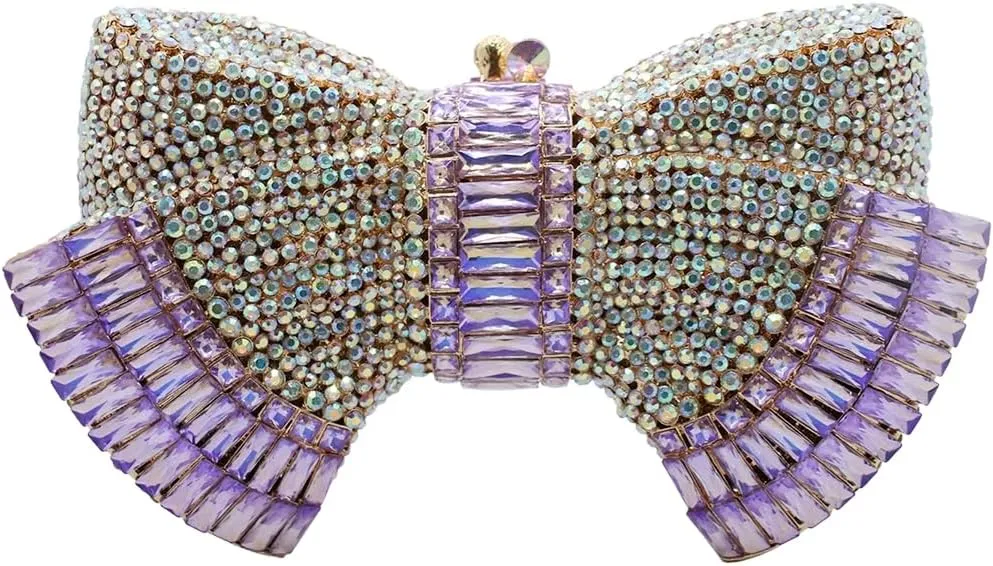 UMREN Women’s Elegant Butterfly Rhinestone Evening Bags Luxury Crystal Clutch Wedding Party Cocktail Handbag Purse