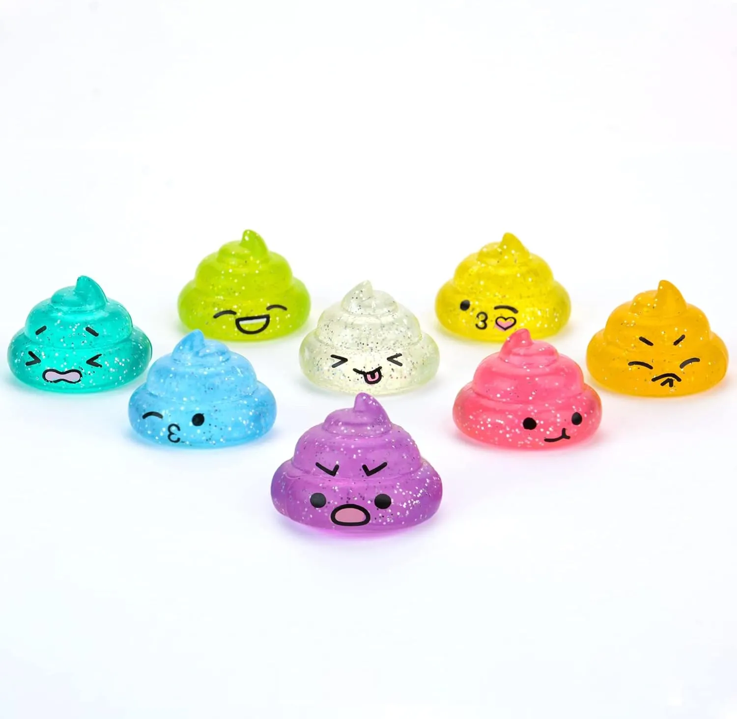 Unicorn Mini Toys in Capsules - 50 Pcs of 1.1 Inch Acorn Capsules and Unicorn Toy Poop for Kids - Plastic Capsules for Toys Bulk – Mini Unicorn Poop Toys - Poop Emoji - Easter Basket Stuffers