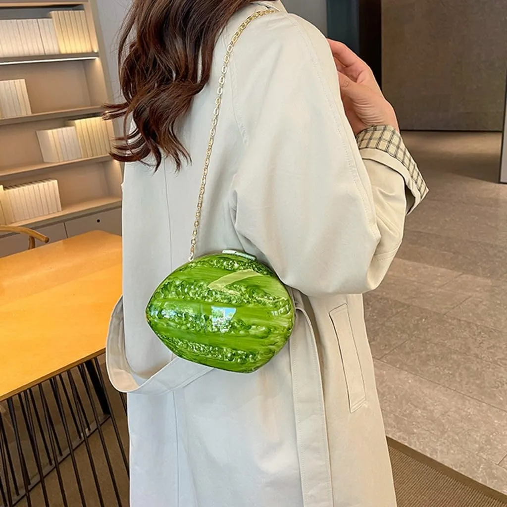 Unique Shell Acrylic Clutch Purse for Women Cute Evening Bag with Detachable Metal Chain Shopping Dating Shoulder Bag