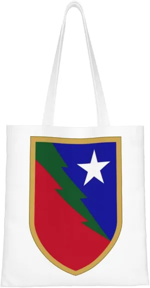 U.S. Army's 136Th Maneuver Enhancement Brigade Shoulder Sleeve Insignia Tote Bag for Women Canvas Tote Bags Reusable Shopping Bags Use For Shopping The Tote Bag,Grocery Bags,DIY Gift Bags