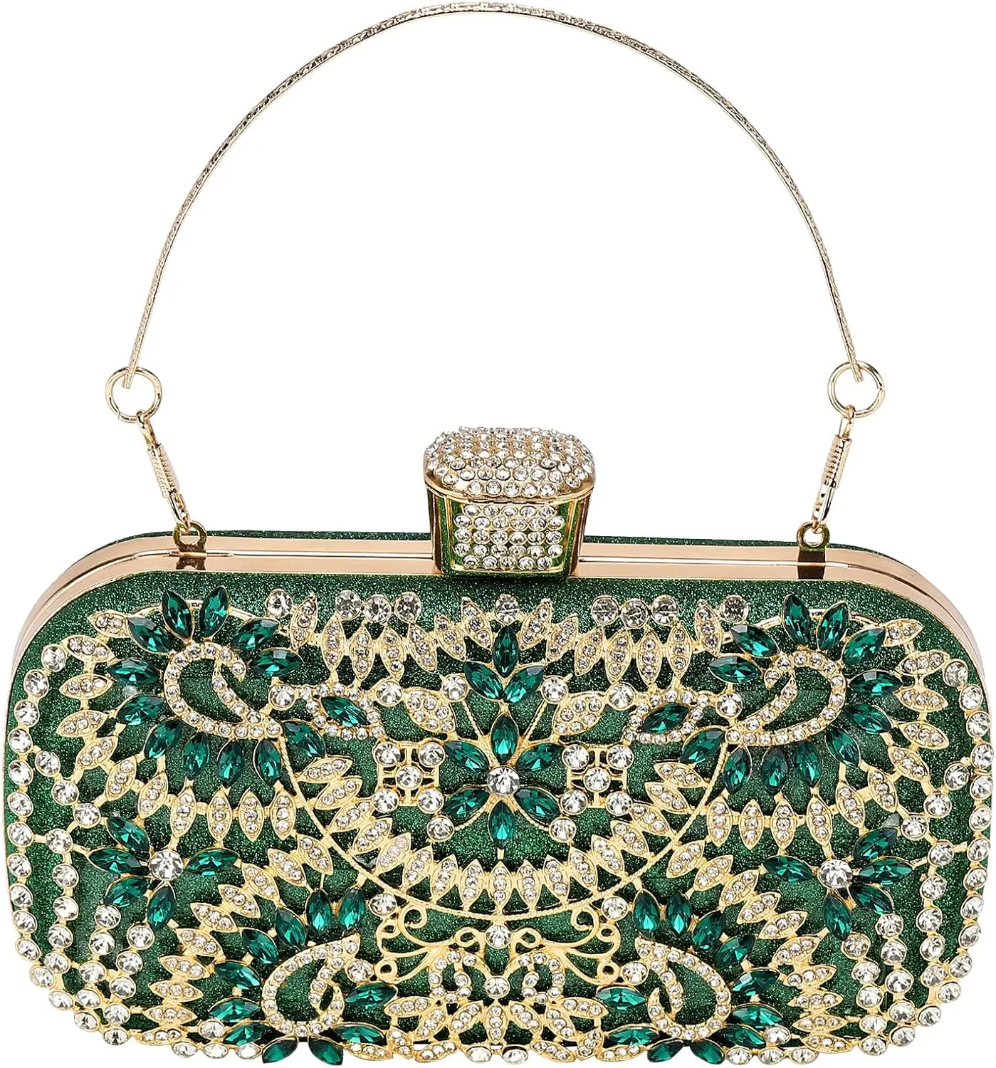 uxcell Evening Bags for Women, Sparkly Crystal Rhinestone Clutch Purse with Chain Strap Shoulder Bag Handbag