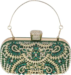 uxcell Evening Bags for Women, Sparkly Crystal Rhinestone Clutch Purse with Chain Strap Shoulder Bag Handbag