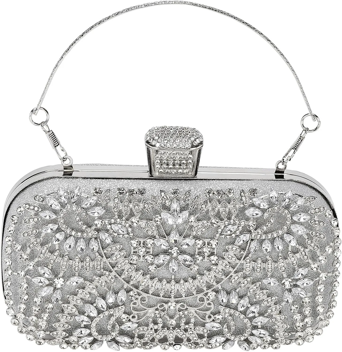 uxcell Evening Bags for Women, Sparkly Crystal Rhinestone Clutch Purse with Chain Strap Shoulder Bag Handbag