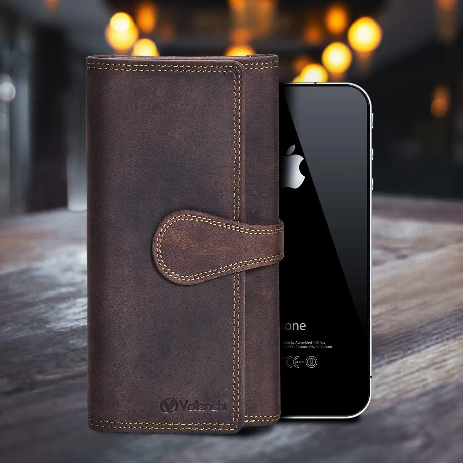 VALENCHI Wallet For Women - Small Leather Women's Wallet - Ladies Hand Clutch Purse - Travel - Credit Card Holder