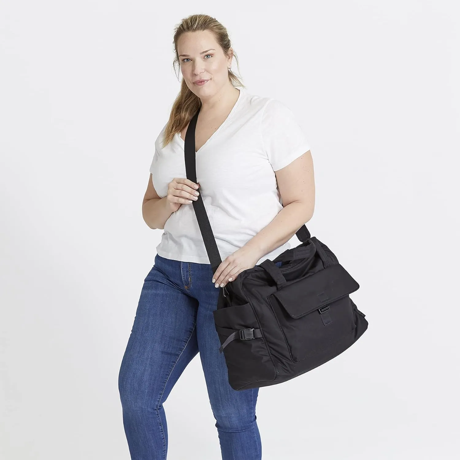 Vera Bradley Women's Cotton Utility Travel Bag, Black - Recycled Cotton, One Size
