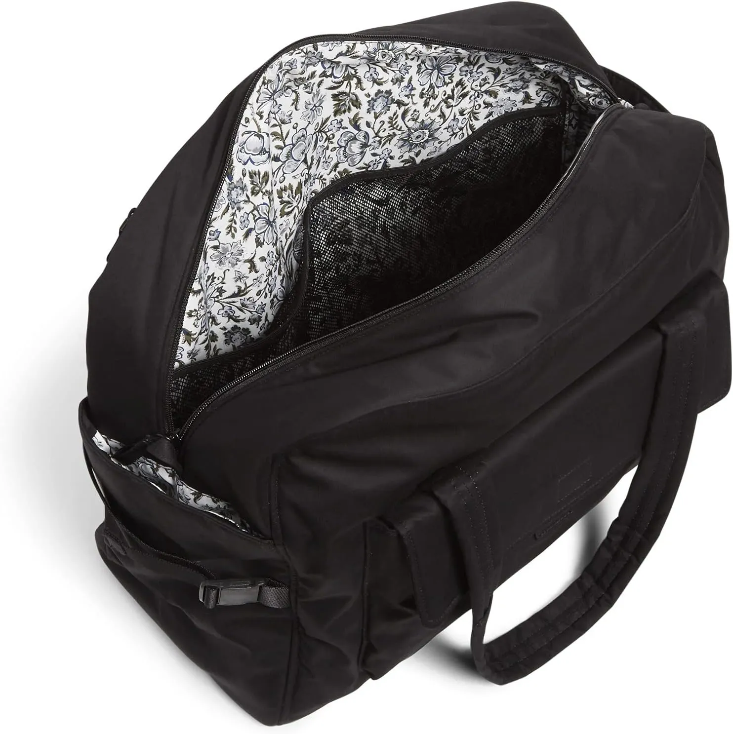 Vera Bradley Women's Cotton Utility Travel Bag, Black - Recycled Cotton, One Size