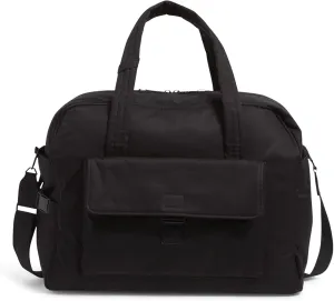 Vera Bradley Women's Cotton Utility Travel Bag, Black - Recycled Cotton, One Size