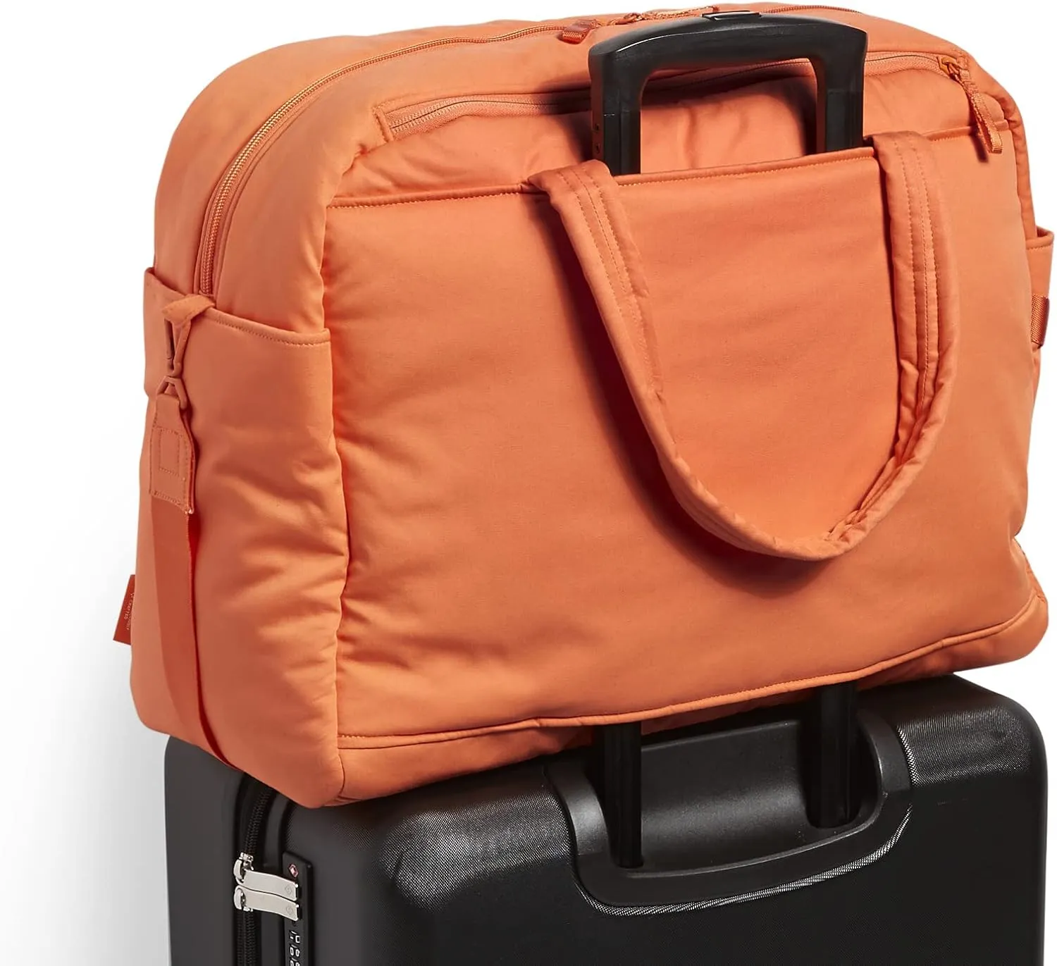 Vera Bradley Women's Cotton Utility Travel Bag, Orange Bell Pepper - Recycled Cotton, One Size