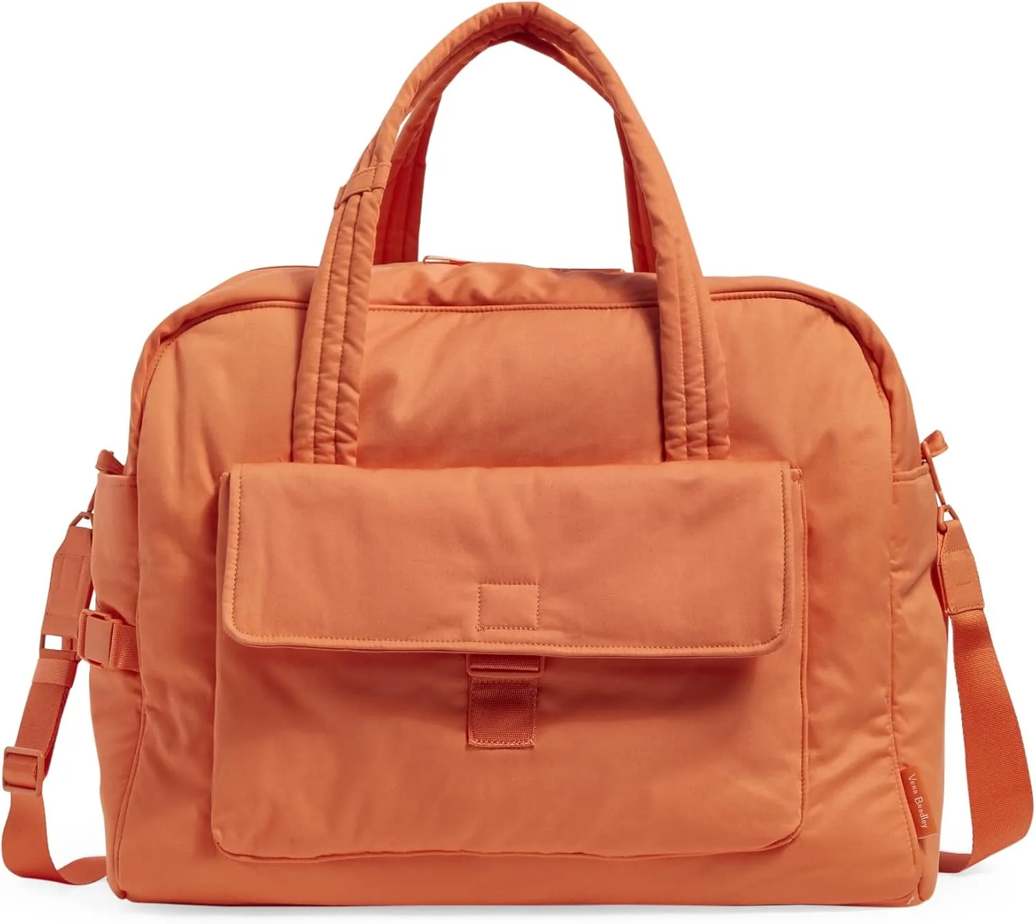 Vera Bradley Women's Cotton Utility Travel Bag, Orange Bell Pepper - Recycled Cotton, One Size