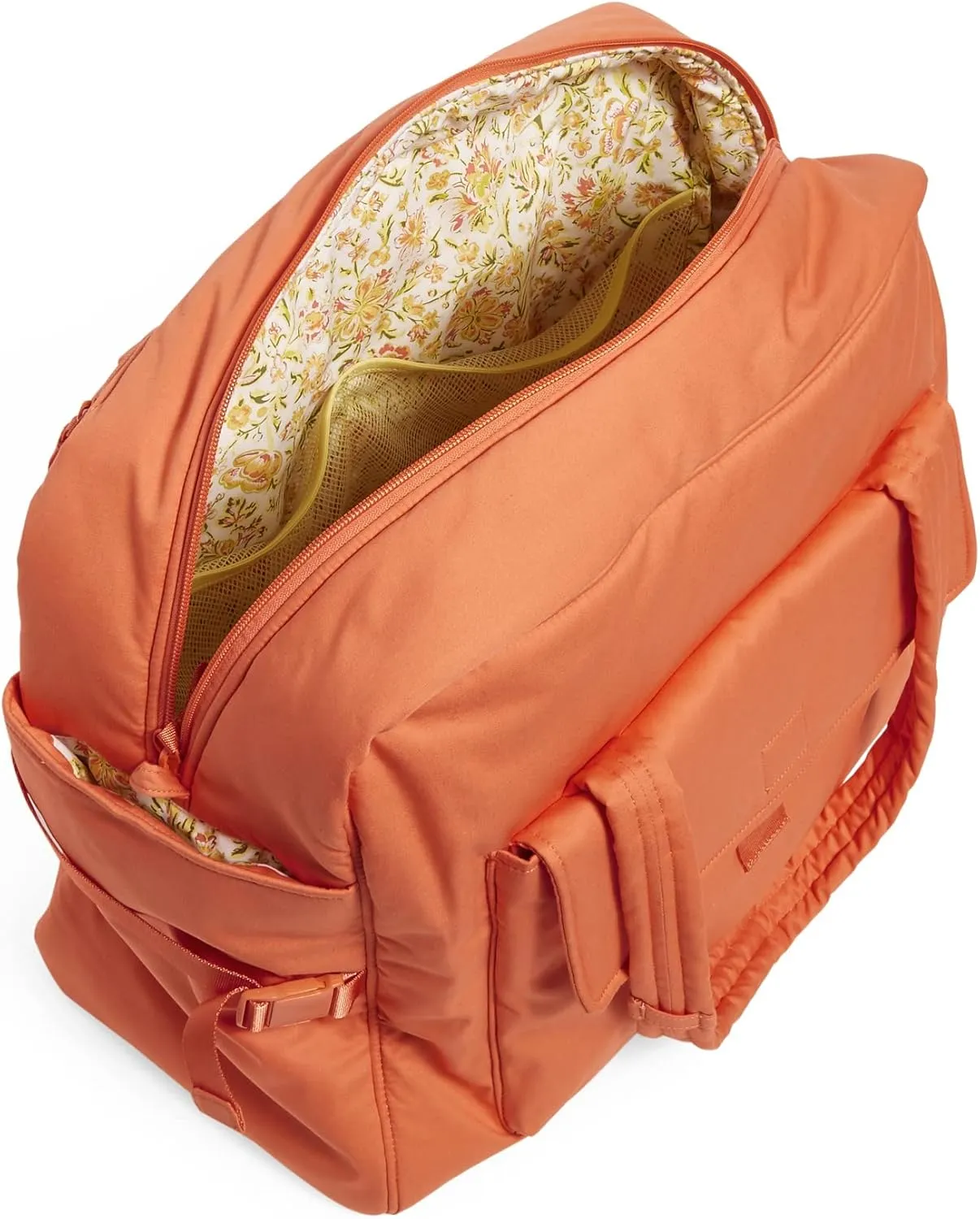 Vera Bradley Women's Cotton Utility Travel Bag, Orange Bell Pepper - Recycled Cotton, One Size