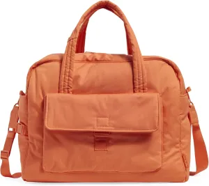Vera Bradley Women's Cotton Utility Travel Bag, Orange Bell Pepper - Recycled Cotton, One Size