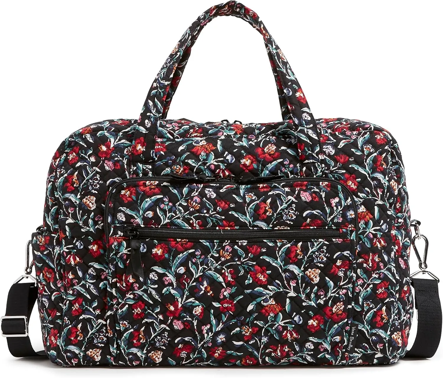 Vera Bradley Women's Cotton Weekender Travel Bag, Perennials Noir, One Size