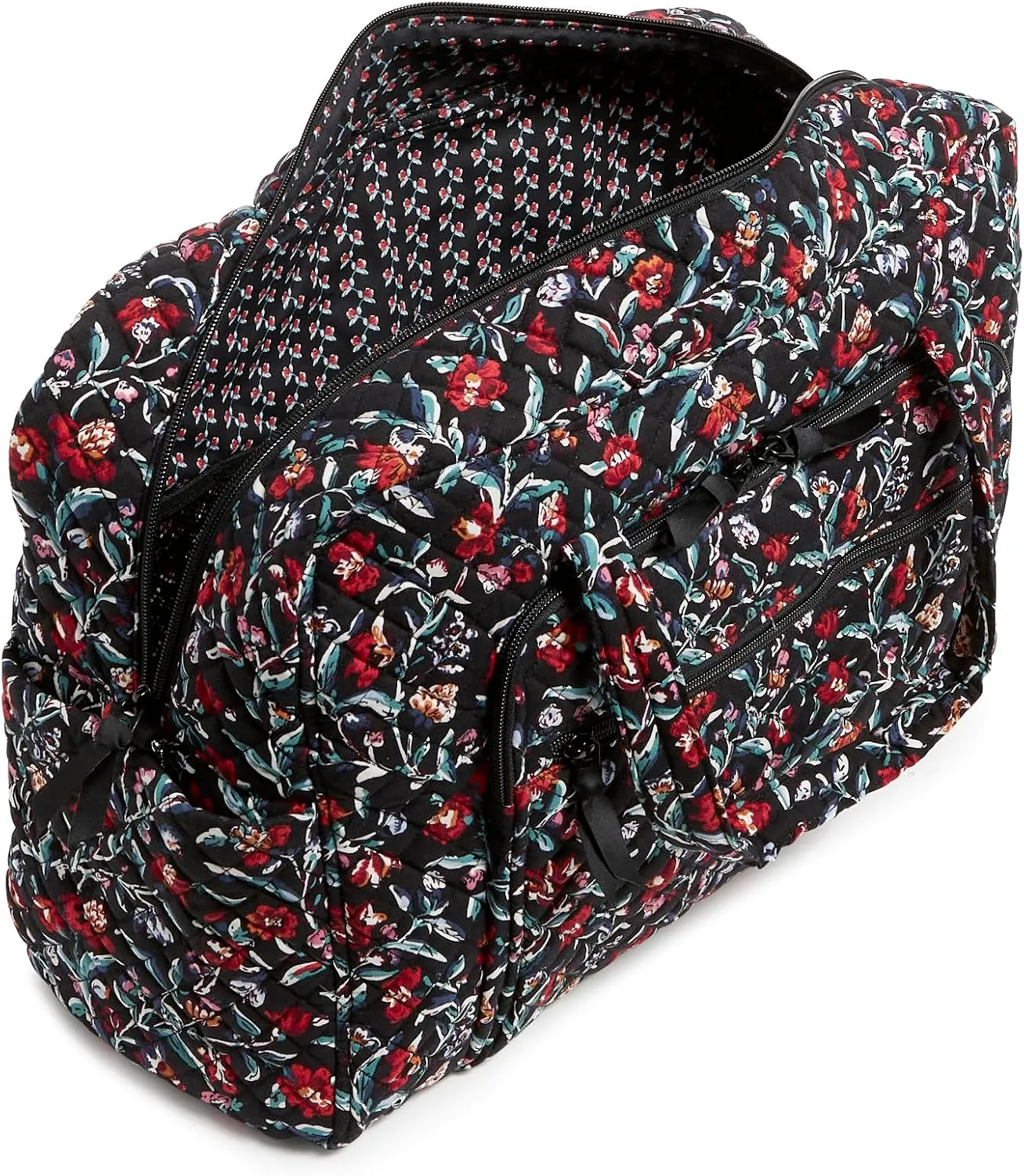 Vera Bradley Women's Cotton Weekender Travel Bag, Perennials Noir, One Size