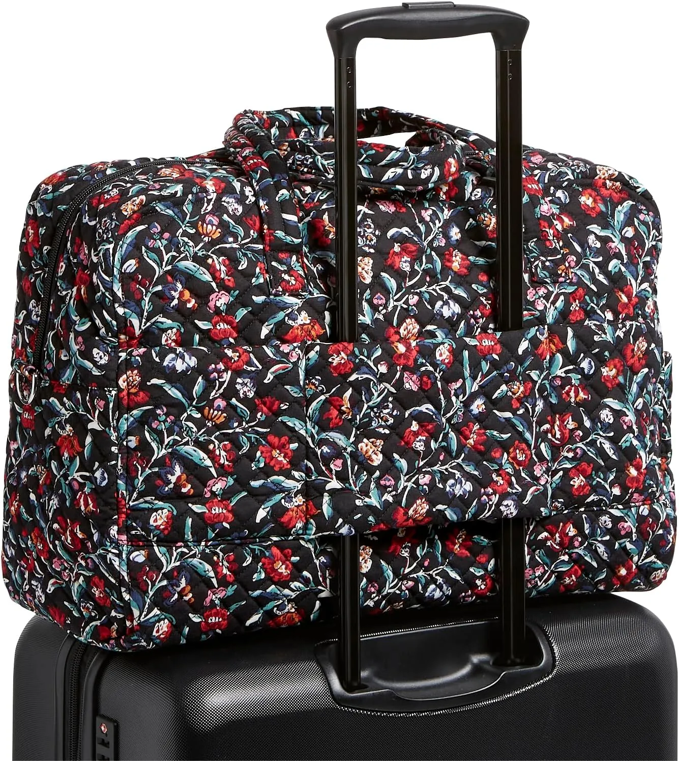 Vera Bradley Women's Cotton Weekender Travel Bag, Perennials Noir, One Size
