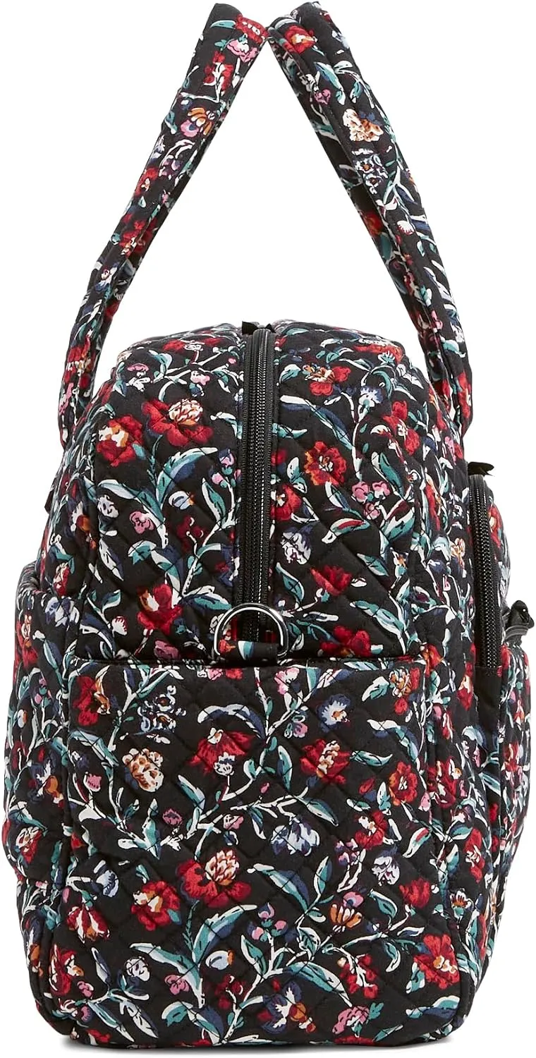 Vera Bradley Women's Cotton Weekender Travel Bag, Perennials Noir, One Size
